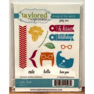 Taylored Expressions Cute Hoot Stamp Set Of 13 by Nancy McKinney